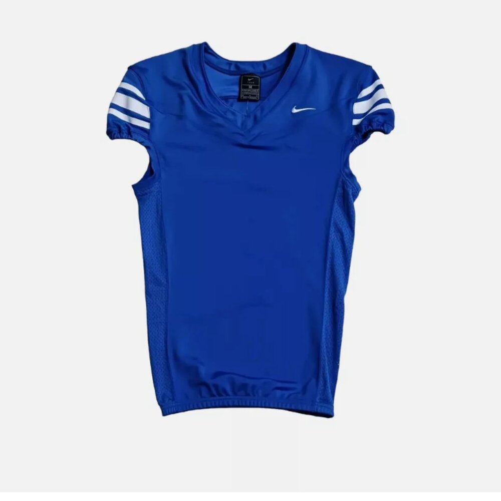 Nike Football Practice Jersey Mens Blue/White Stripe Size L NWT Retail $80.00